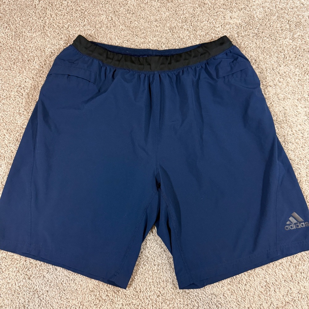 Adidas‎ Athletic Shorts Mens XL Blue Excellent Climalite BQ2299 Running Gym